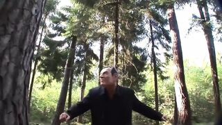 Dirty bombshell blonde milf ravaged raw outdoors in an insane anal👌 romp