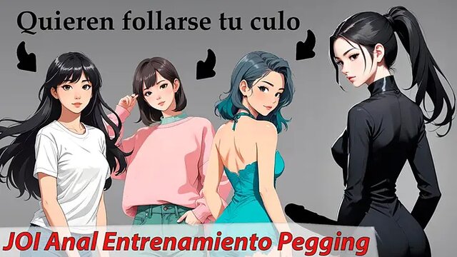 Spanish-speaking ASMR roleplay: Inexperienced girl receives anal pegged