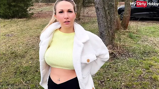 Public anal👌 sex with busty German - MyDirtyHobby