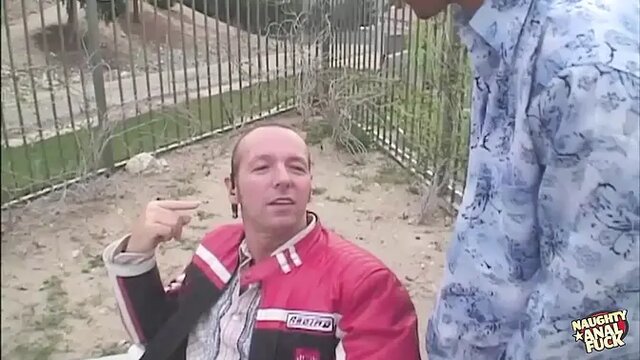 Brunette deepthroats two thick German cocks in a wild threesome