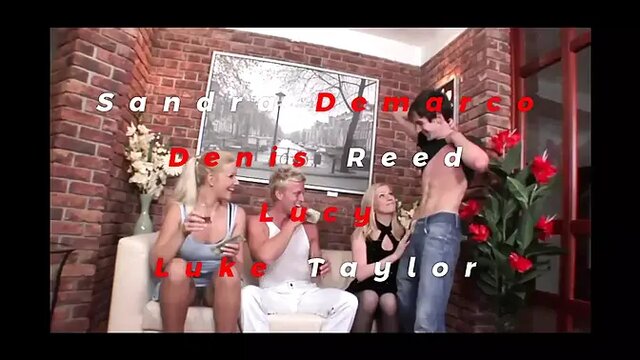 Bi-sex party with big cock and deepthroat action