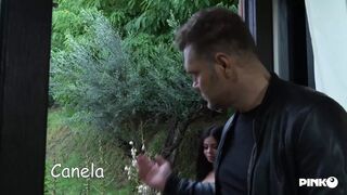 Blazin' Canela gets DP'd by Nacho's thick shaft & Luca's raging rod