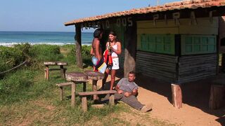 Sultry farmhands gangbang behind the barn in this renowned rural triple threat