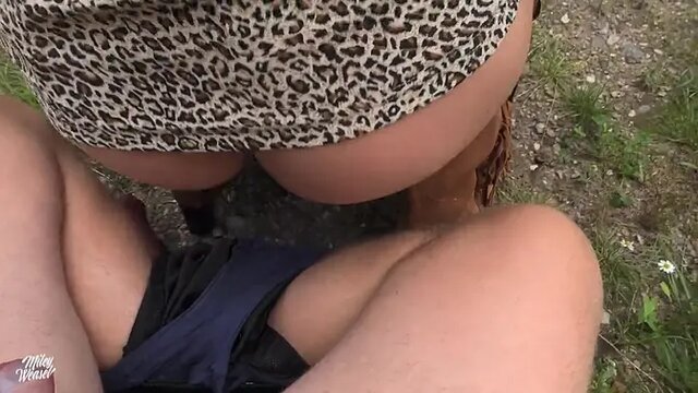 Hot blonde whore gets her ass full in public doggy style