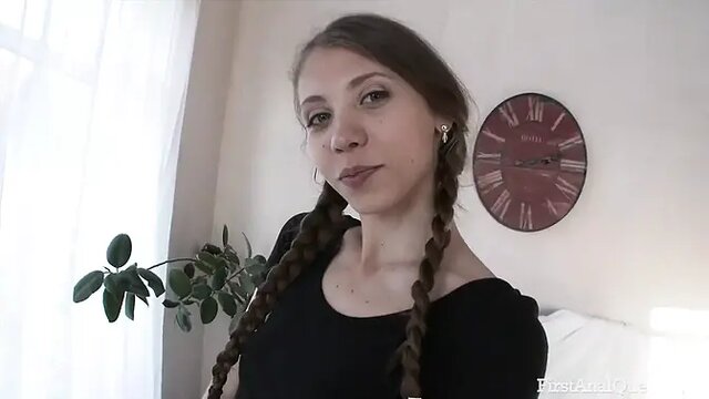 Young girl's ultimate anal fantasy with a huge dong