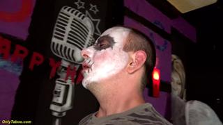 Trick-or-treat tarts get gangbanged and plundered at sinister Halloween adult rave