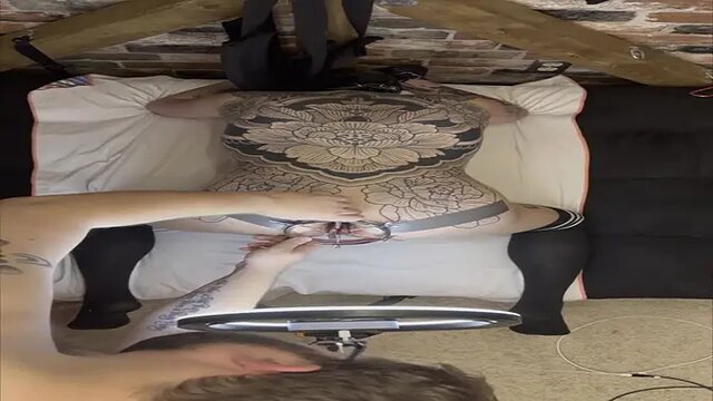 Open Wide: Tattooed Master plays with speculum and anal toys