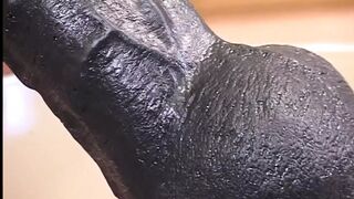Her tight pink hole is ravaging his dark cock🌭, soaking wet with lust
