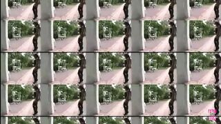 A curvy brunette with tiny breasts being penetrated and milked for cum