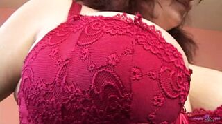 A Brunette Big-Tit Beauty Bangs with a BBC in Both Holes