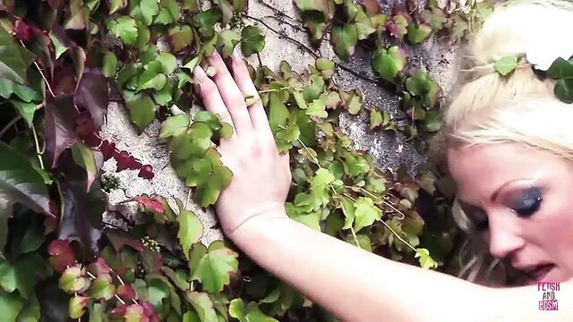 Blond fairy loves huge cock therapy in the garden