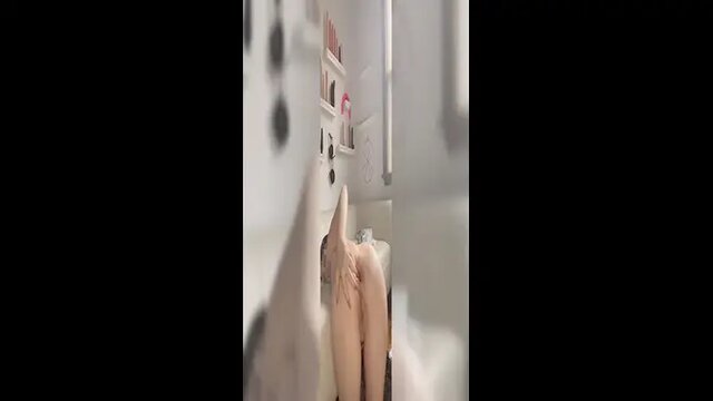 Slutty Ana Mira gapes and cums with big anal dildo