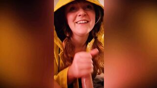 Tiny Golden Coat - Sultry Wears Shortie Outfit