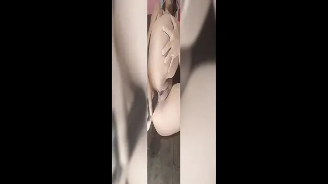 Solo black dildo anal masturbation