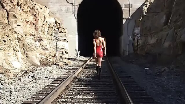 Gangbanged Teen Brunette Gets Brutal Doggy Style Anal