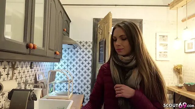 German scout pounds teen's skinny ass