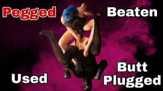 Training Zero Femdom Slave Used Ballbusted Buttplugged & Pegged! Anal Pegging Strapon Fuck Ballbusting Real Homemade Amateur