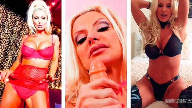 Stunning MILF Brittany Andrews pleasures herself with a dildo