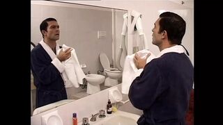 a nice anal fuck in the bathroom while someone is watching us