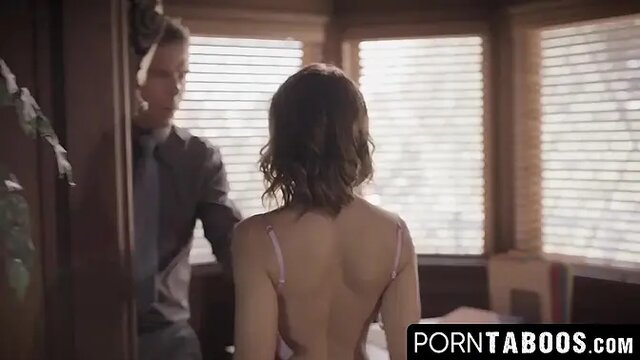 Teen gets big cock in her ass and swallows his jizz