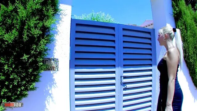 Hot blonde Mallory Moore plays with oil then gets ass fucked