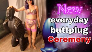 Training Zero Femdom Anal Butt Plug Ass Stretching! BDSM Bondage Slave Real Homemade Amateur MILF Wife Stepmom FLR Couple