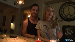 Sweet Girl Makes a Guy Cum by Riding His Dick on the Couch
