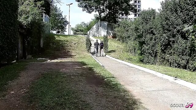 Latina teen with big natural tits and hairy pussy takes doggystyle anal fuck