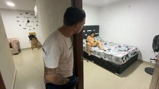 I catch my stepmom masturbating in my underwear.