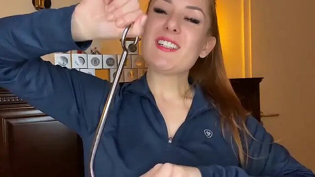 Intense anal stimulation with Steeltoyz hook