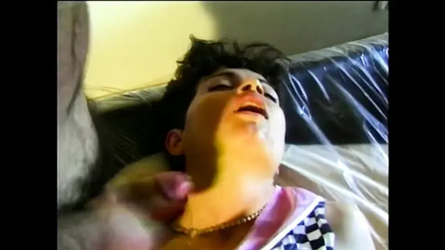 A seductive maid welcomes two men′s large dicks with eager passion