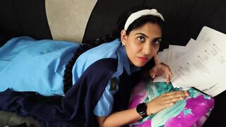 Village School Girl Stepsister Fucking For the First Time Anal Cum on Ass XXX Video In Hindi Audio