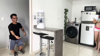 I Get Home From Work and See My Rich Stepdaughter Cleaning —  I Get Horny While I See Her Ass and I End up Putting My Penis in Her