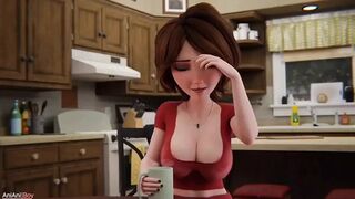 Morning routine of my aunty she has big boobs. Full ai video
