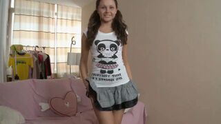 Sexy teen with small tits gets anally screwed