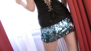 Timea Bella holds the couch as her ass is fucked by a black monster dong