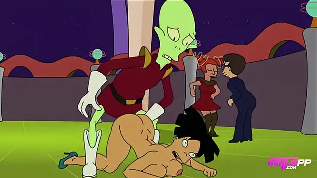 Futurama's Bender and Fry in 3D hentai parody