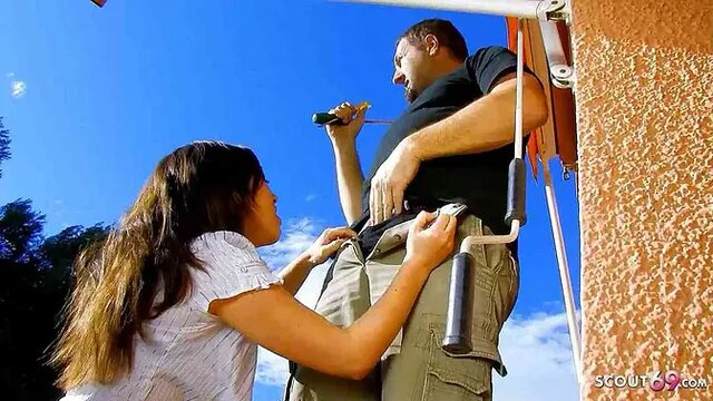 Stepdad seduces his big ass Latina daughter and deflowers her ass