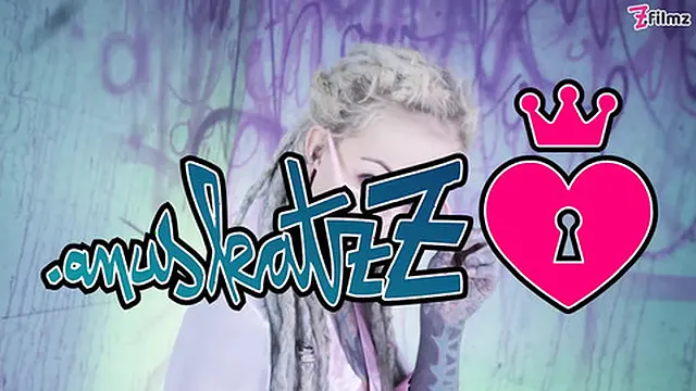 Tattood Girl with Glasses and Buttplug Fucks a Tattooed Dick, DP, Facial