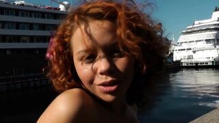 Asian Maid Costume Wild Hard Fuck and Busty Redhead Sucking