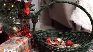 Horny teen enjoying anal on Christmas Event