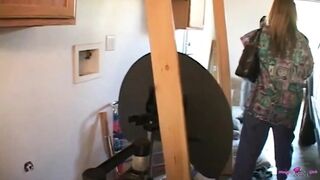 The Cute Blonde with a Stunning Ass Takes a Load of Cum Over Her Face