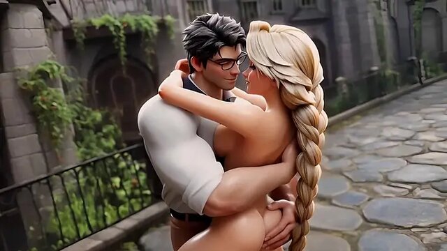 Naughty princess begs for cock in tight holes