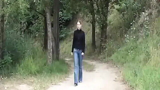 Blonde Babe Pisses Wild Closeup