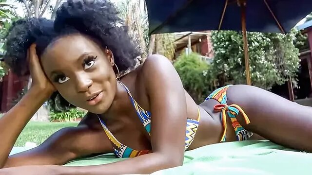 Cute Ebony Babe Sloppy Sucks Big White Cock Outdoors Then Gets RAILED