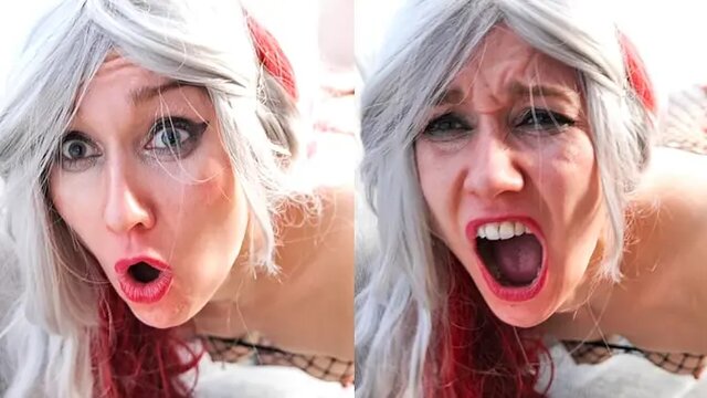 German amateur gets surprise painful anal while her boyfriend slaps her face